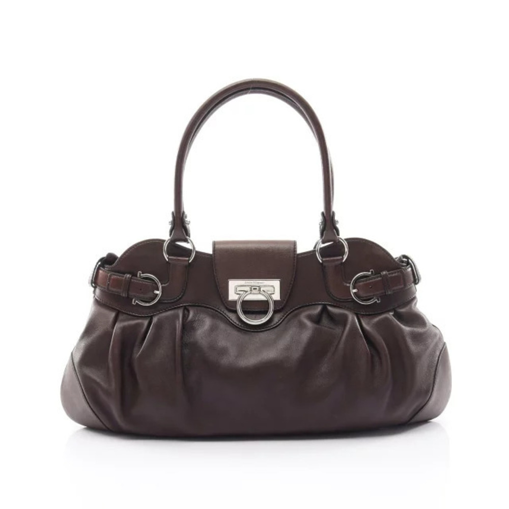 Salvatore Ferragamo Marissa Gancini Handbag Leather Brown